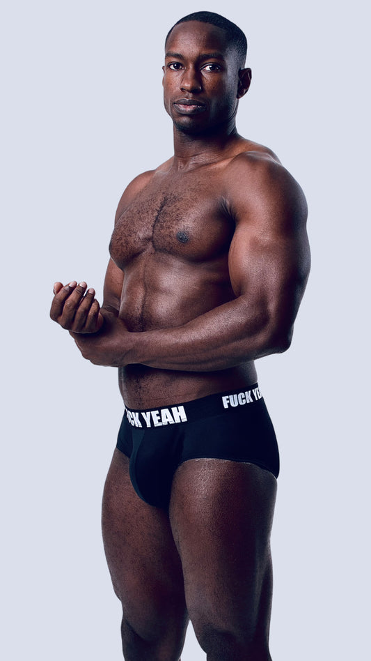 BLACK MICROFIBER BRIEF