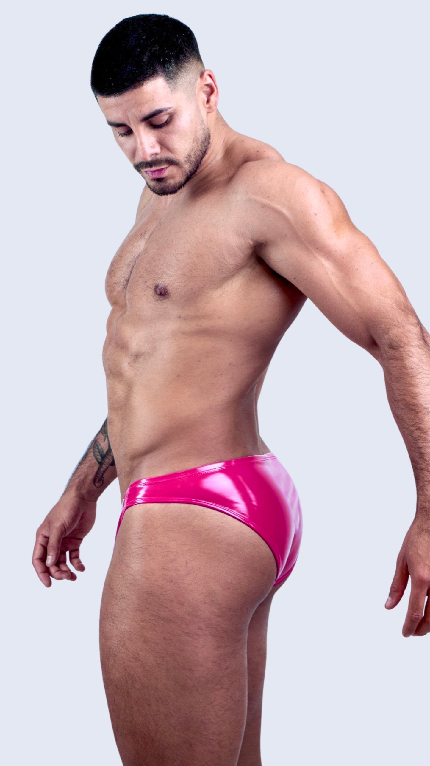 IN LIVING PINK VINYL BRIEF