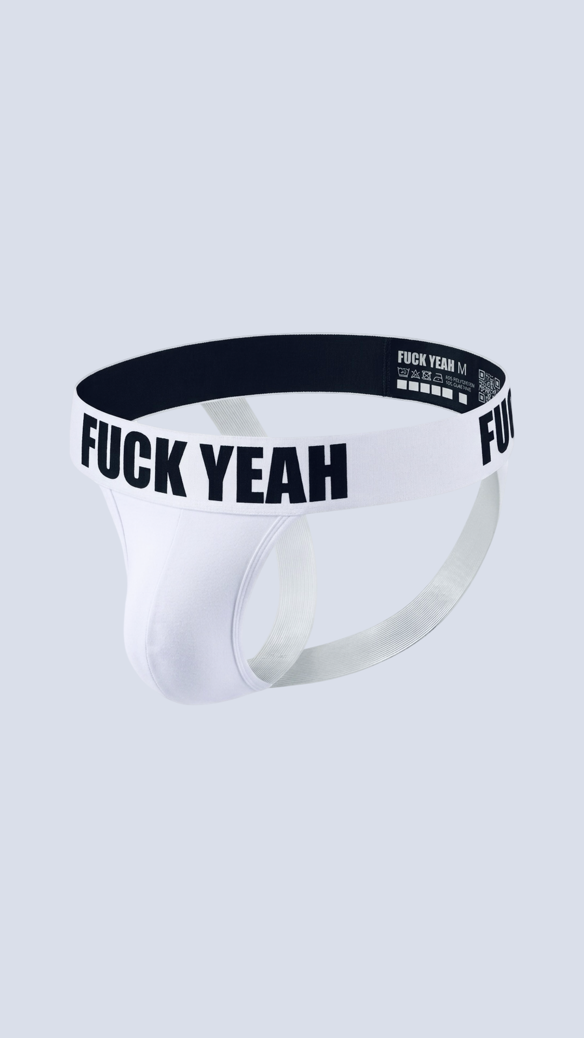 WHITE MICROFIBER JOCKSTRAP