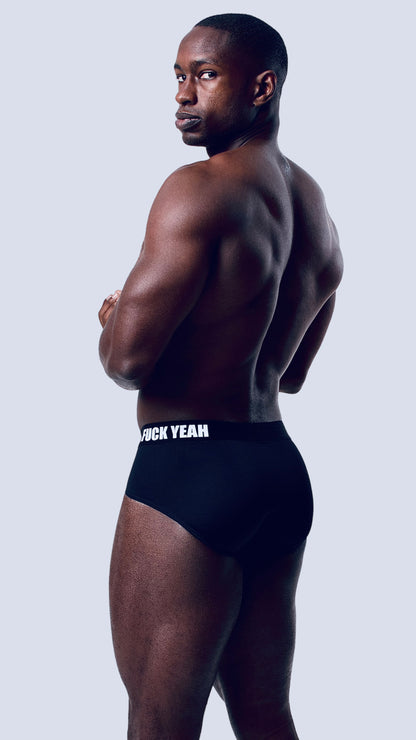 BLACK MICROFIBER BRIEF