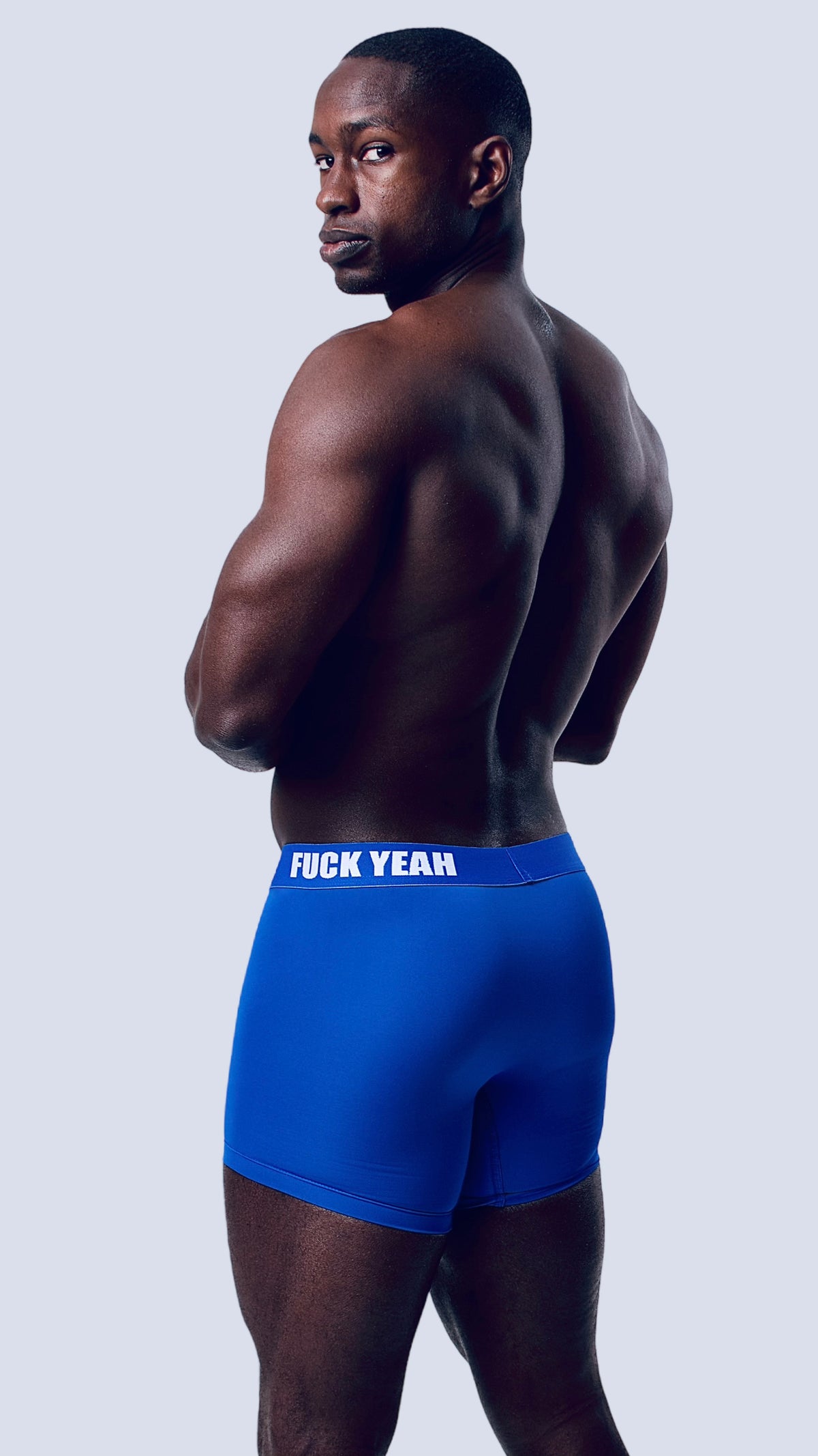 BLUE MICROFIBER BOXER