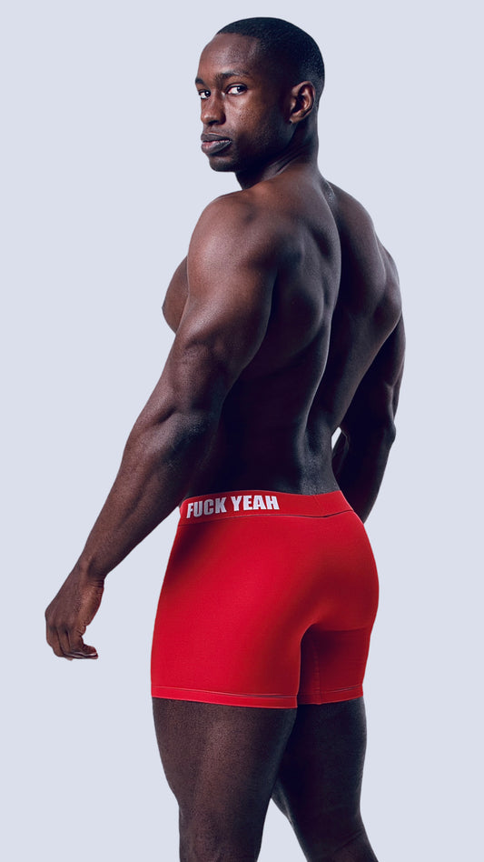 RED MICROFIBER BOXER