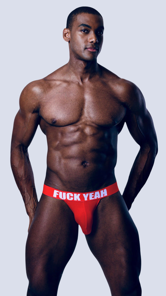 RED MICROFIBER JOCKSTRAP