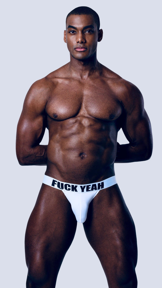 WHITE MICROFIBER JOCKSTRAP