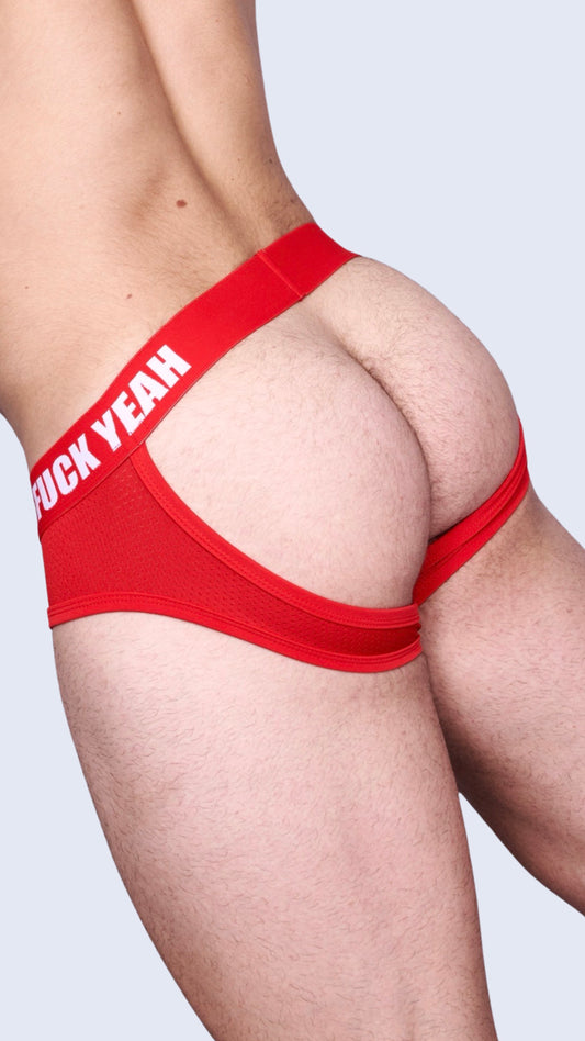 RED BUBBLE BUTT JOCKSTRAP