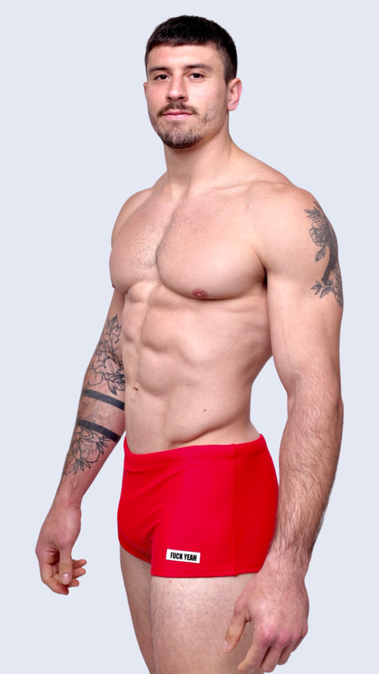 EXTREME RED SWIM TRUNK