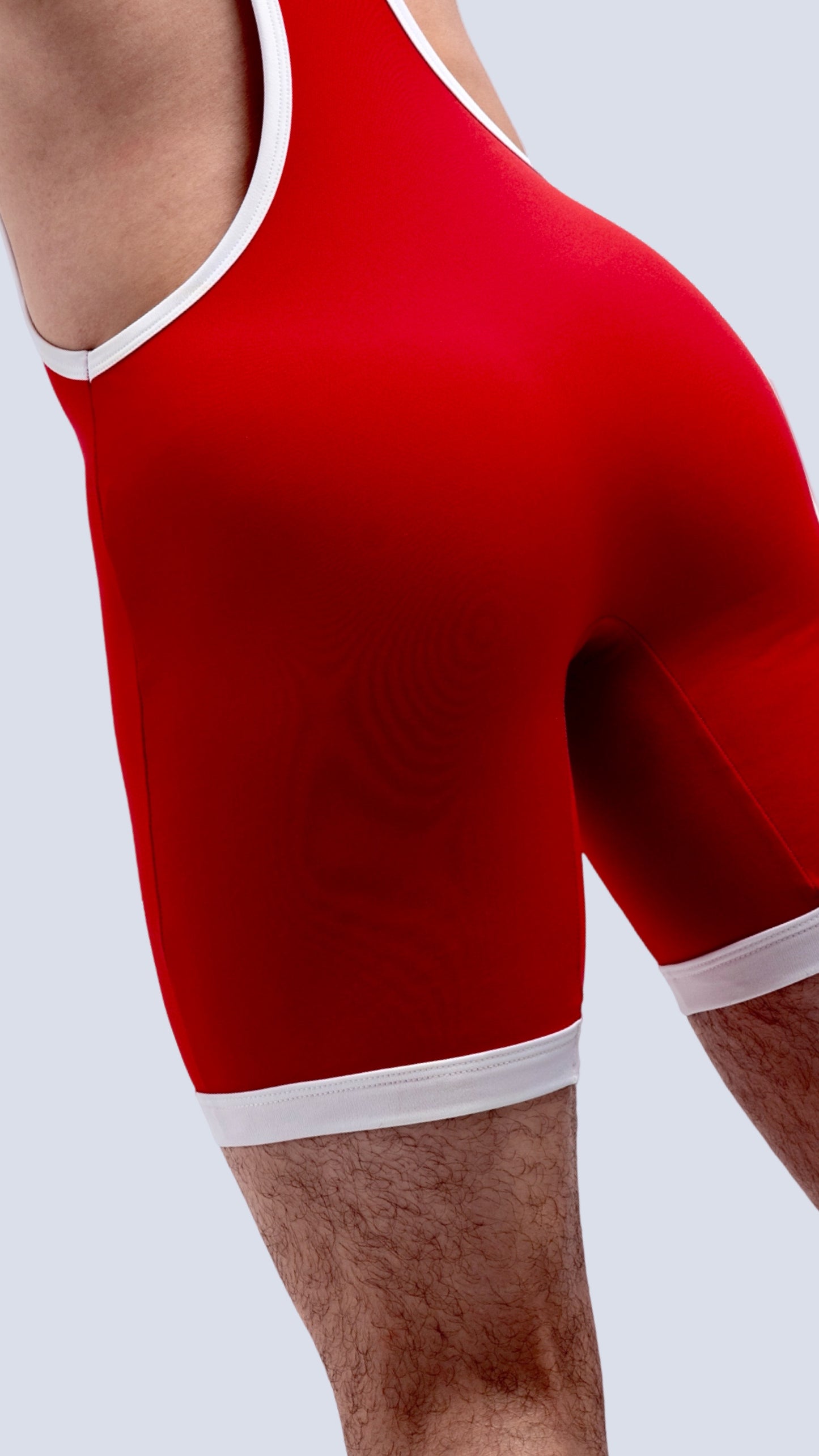 RED WRESTLING SINGLET