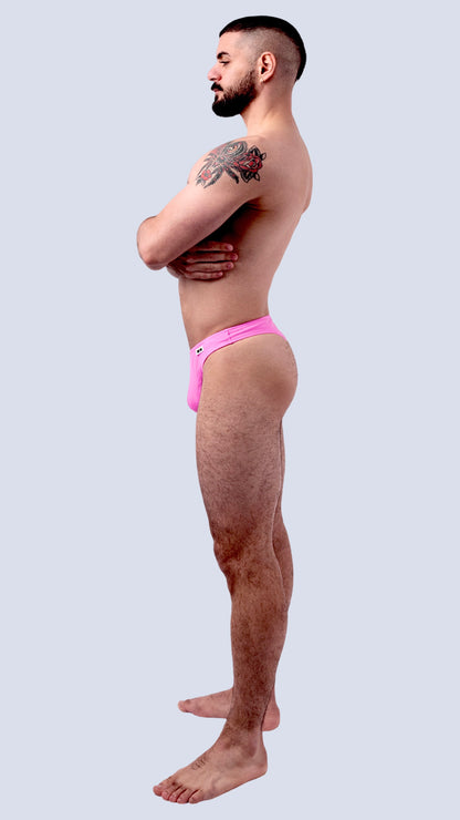 BUBBLE GUM PINK SWIM THONG